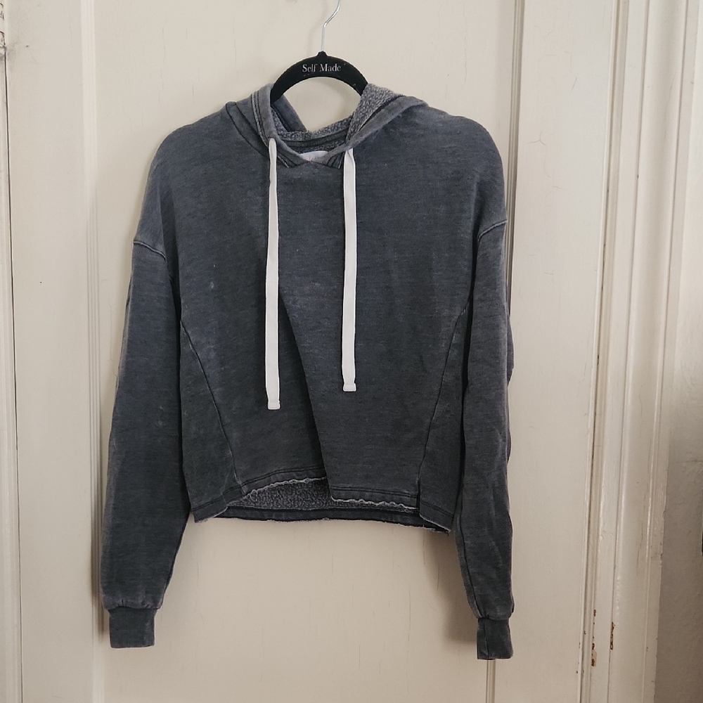 Colsie Charcoal Cropped Hoodie